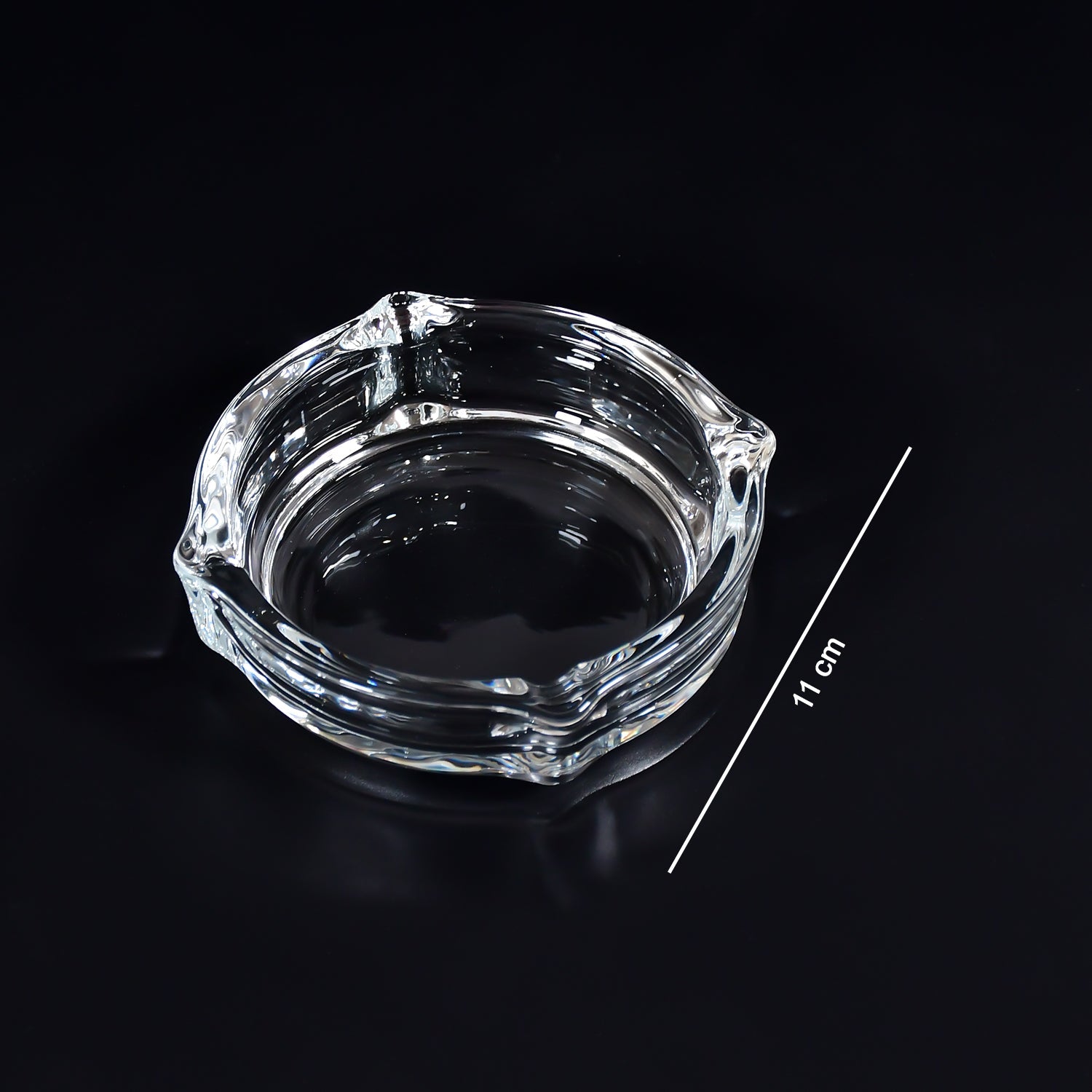 4063 Glass Brunswick Crystal Quality Cigar Cigarette Ashtray Round Tabletop for Home Office Indoor Outdoor Home Decor DeoDap 4063 Glass Brunswick Crystal Quality Cigar Cigarette Ashtray Round Tabletop for Home Office Indoor Outdoor Home Decor DeoDap